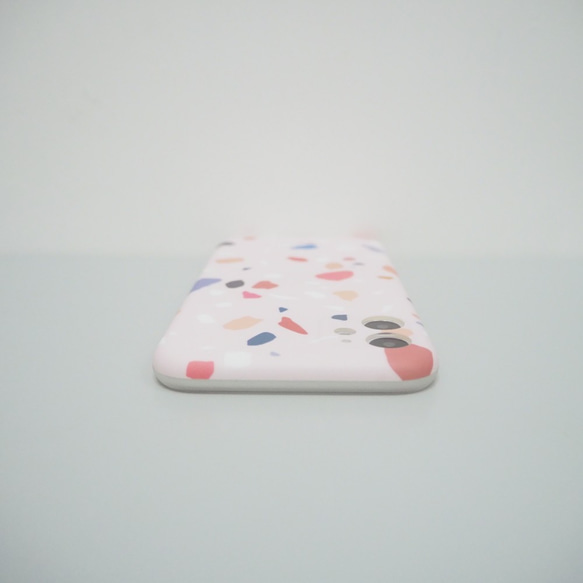 粉紅色磨石子水磨石 MELODY TERRAZZO Phone Case 客製化手機殼 第5張的照片