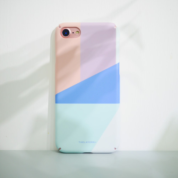 簡約玫瑰粉紅寧靜粉藍QUARTZ & SERENE Phone case 可刻字手機殼 第4張的照片
