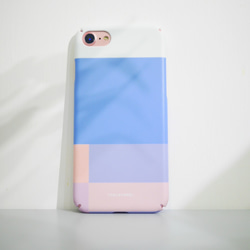 玫瑰石英粉紅與寧靜粉藍 | 撞色拼接 SOFIA Phone case刻字手機殼 第1張的照片