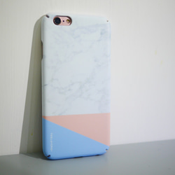 テクスチャ付きのシンプルな大理石大理石ALICE MARBLE iPhoneは、オリジナルの携帯電話のシェルハードシェルを刻印す 2枚目の画像