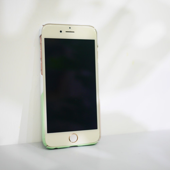 シンプルな大理石のマーブルGRAPHIC MINT MARBLE iPhoneはオリジナルの電話になります 5枚目の画像