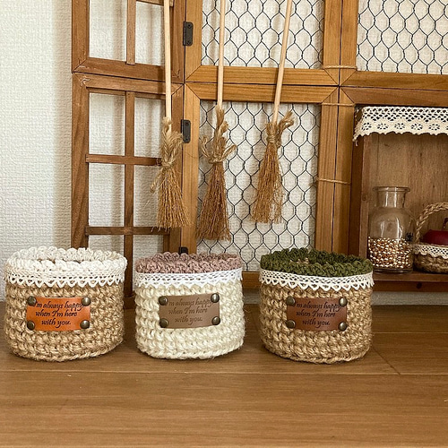 No.54 クラフトバンド キャンディーボックス♪ 小物入れ かご