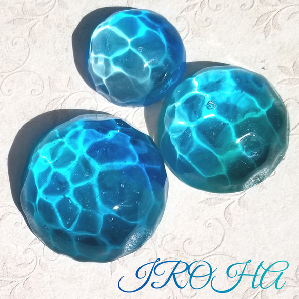 【ノグチミエコ】ガラスペーパーウェイト 青空模様 ノグチミエコ 時空のトンネル ペーパーウェイト 宇宙 銀河 工芸