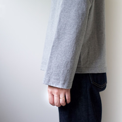 pablo cotton/center back long sleeve tshirt /gray/size1 9枚目の画像