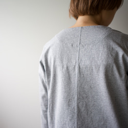 pablo cotton/center back long sleeve tshirt /gray/size1 1枚目の画像