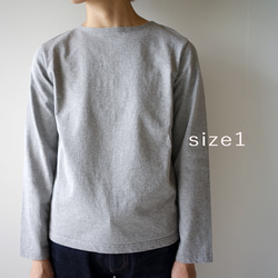 pablo cotton/center back long sleeve tshirt /gray/size1 2枚目の画像