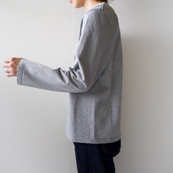 pablo cotton/center back long sleeve tshirt /gray/size1 6枚目の画像
