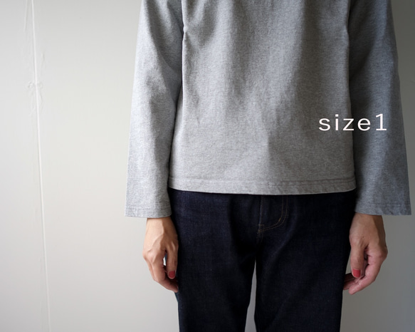 pablo cotton/center back long sleeve tshirt /gray/size1 5枚目の画像