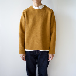 elbow patch knit/vintage brown 2枚目の画像