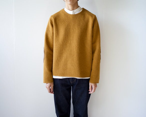 elbow patch knit/vintage brown 2枚目の画像