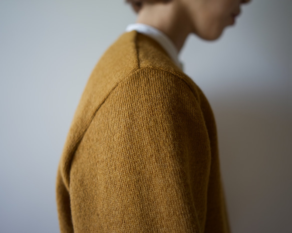 elbow patch knit/vintage brown 3枚目の画像