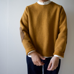 elbow patch knit/vintage brown 4枚目の画像