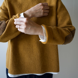 elbow patch knit/vintage brown 7枚目の画像