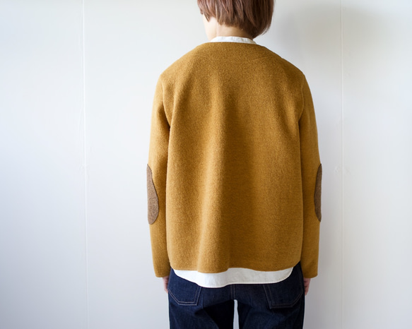 elbow patch knit/vintage brown 8枚目の画像