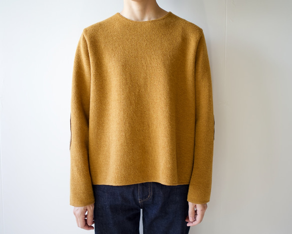 elbow patch knit/vintage brown 9枚目の画像