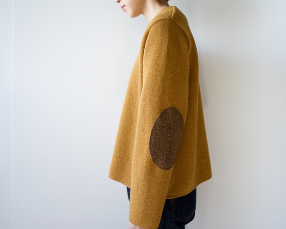 elbow patch knit/vintage brown 10枚目の画像