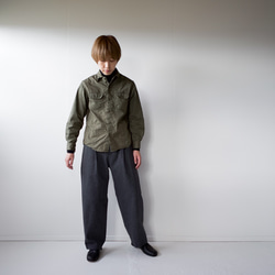 cotton wool/tuck pants 7枚目の画像