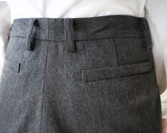 cotton wool/tuck pants 8枚目の画像