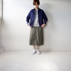 size1/コットンオックスワークシャツ/navy 10枚目の画像