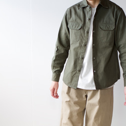 size2/コットンオックスワークシャツ/khaki 4枚目の画像