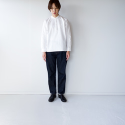 weather cloth cotton linen/raglan shirt/white 2枚目の画像