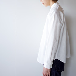 weather cloth cotton linen/raglan shirt/white 3枚目の画像