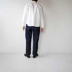 weather cloth cotton linen/raglan shirt/white 4枚目の画像