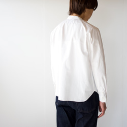 weather cloth cotton linen/raglan shirt/white 5枚目の画像