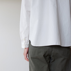 weather cloth cotton linen/raglan shirt/white 8枚目の画像