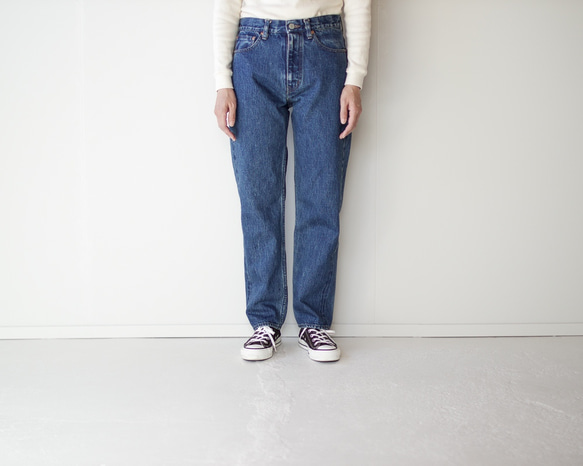 straight/14oz.selvedgedenim jeans/vintage wash 4枚目の画像