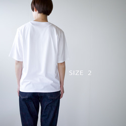 綿シルク5部袖t/white/size1・2 7枚目の画像