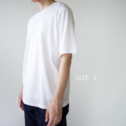 綿シルク5部袖t/white/size1・2 8枚目の画像
