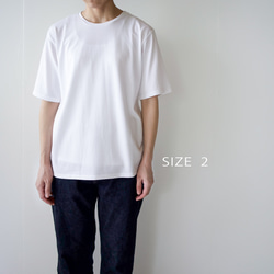 綿シルク5部袖t/white/size1・2 9枚目の画像