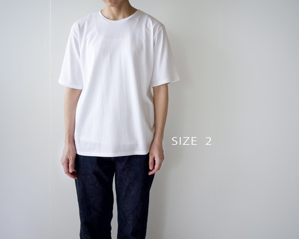 綿シルク5部袖t/white/size1・2 9枚目の画像