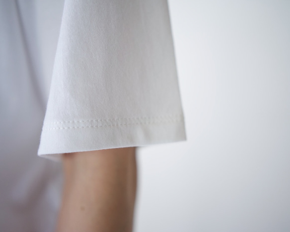 綿シルク5部袖t/white/size1・2 10枚目の画像