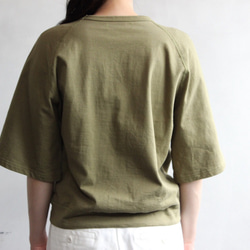 ラグラン6分袖Tシャツ/Green 2枚目の画像