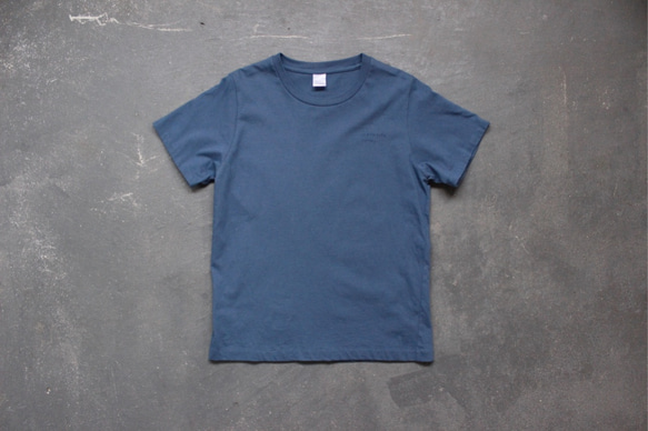 “comfortable clothes”プリントTシャツ/indigo blue 7枚目の画像