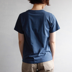 “comfortable clothes”プリントTシャツ/indigo blue 4枚目の画像