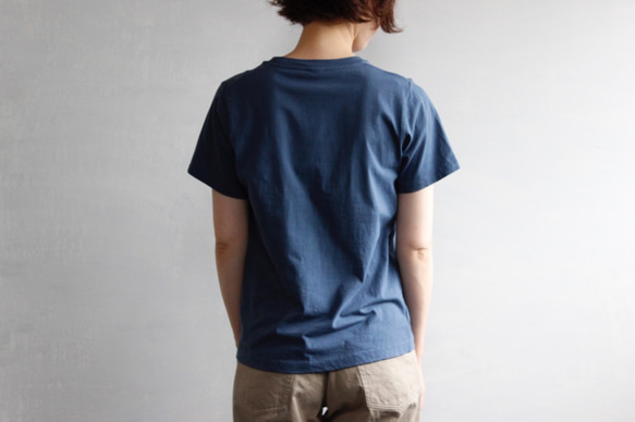 “comfortable clothes”プリントTシャツ/indigo blue 4枚目の画像