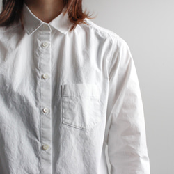 タイプライターコットンスタンダードシャツ/white 2枚目の画像