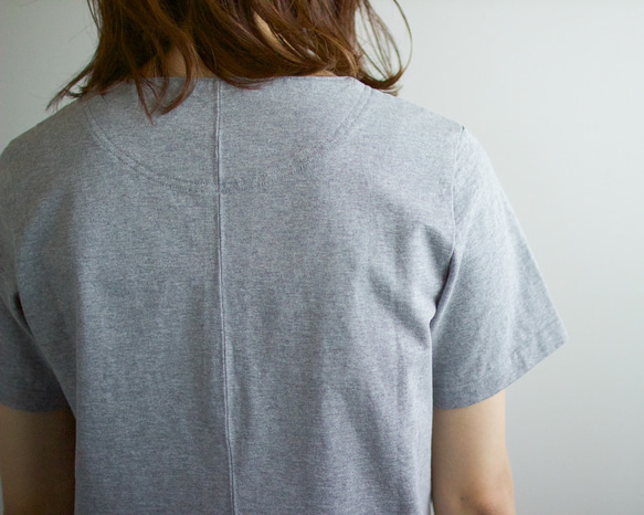 center back tshirt / gray heather/size2 2枚目の画像