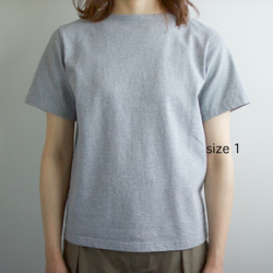 center back tshirt / gray heather/size2 3枚目の画像