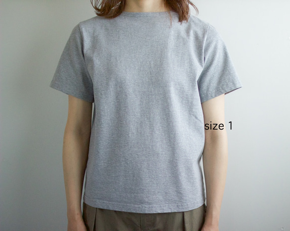 center back tshirt / gray heather/size2 3枚目の画像