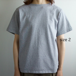 center back tshirt / gray heather/size2 6枚目の画像