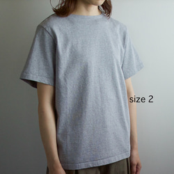 center back tshirt / gray heather/size2 7枚目の画像