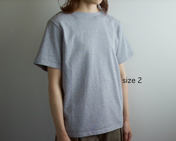 center back tshirt / gray heather/size2 7枚目の画像