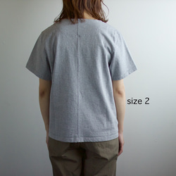 center back tshirt / gray heather/size2 8枚目の画像