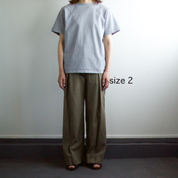 center back tshirt / gray heather/size2 9枚目の画像