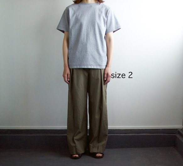 center back tshirt / gray heather/size2 9枚目の画像