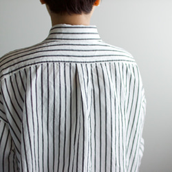 original cotton linen/ long shirt one piece/white 4枚目の画像